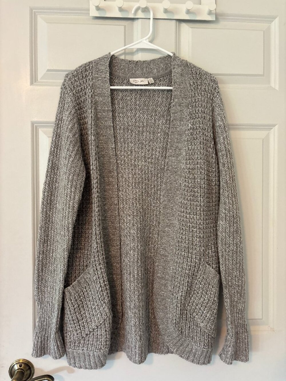 Grey knit cardigan
